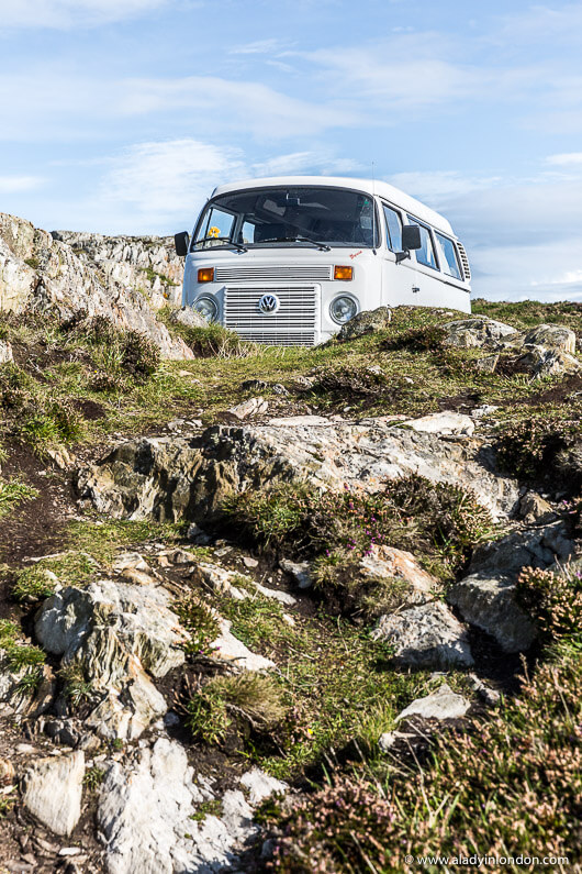 Camper Van on a Road Trip in the UK
