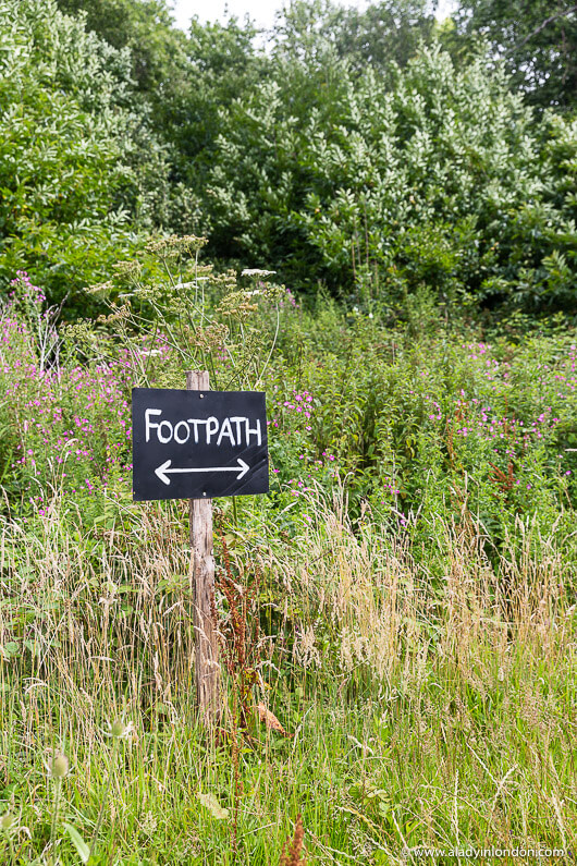 Country Walk Footpath Sign near Sevenoaks, England