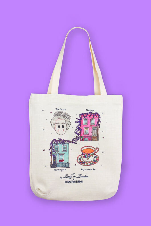 A Lady in London Canvas Tote Bag