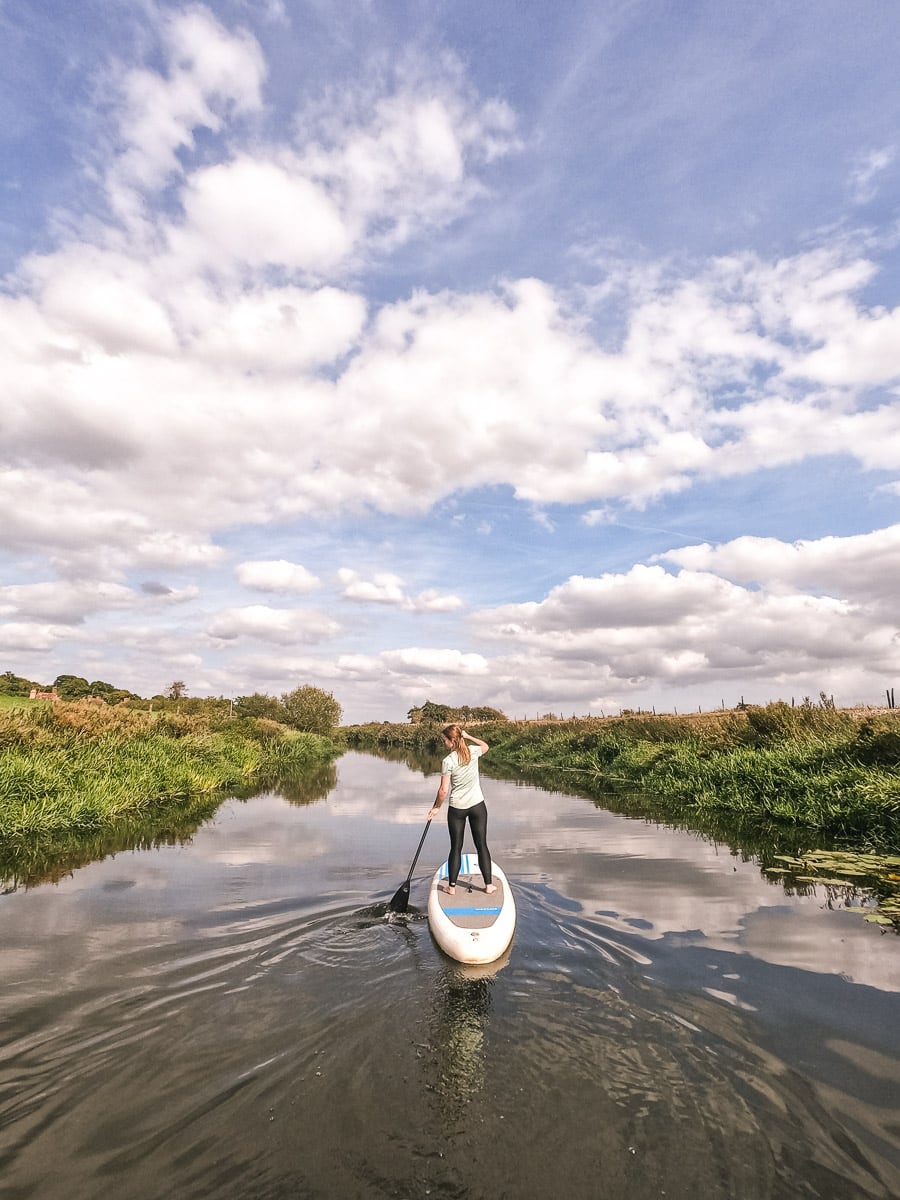 Paddle boarding from Bodiam Boating Station