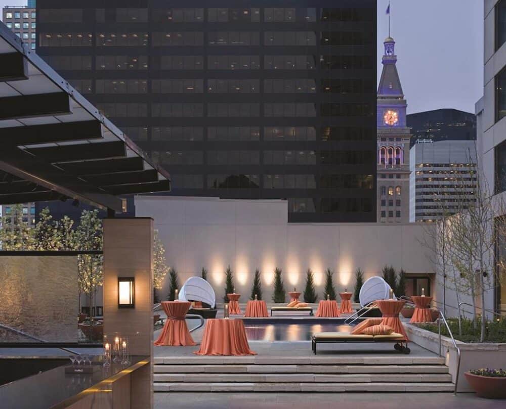 Romantic hotel terrace Denver