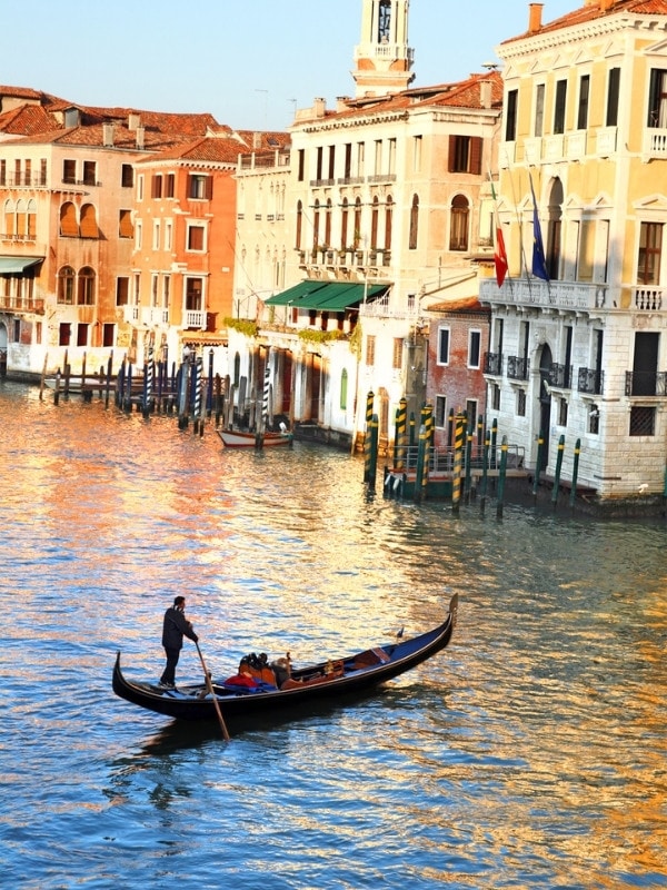 Gondola on the Grand Canal in Venice
