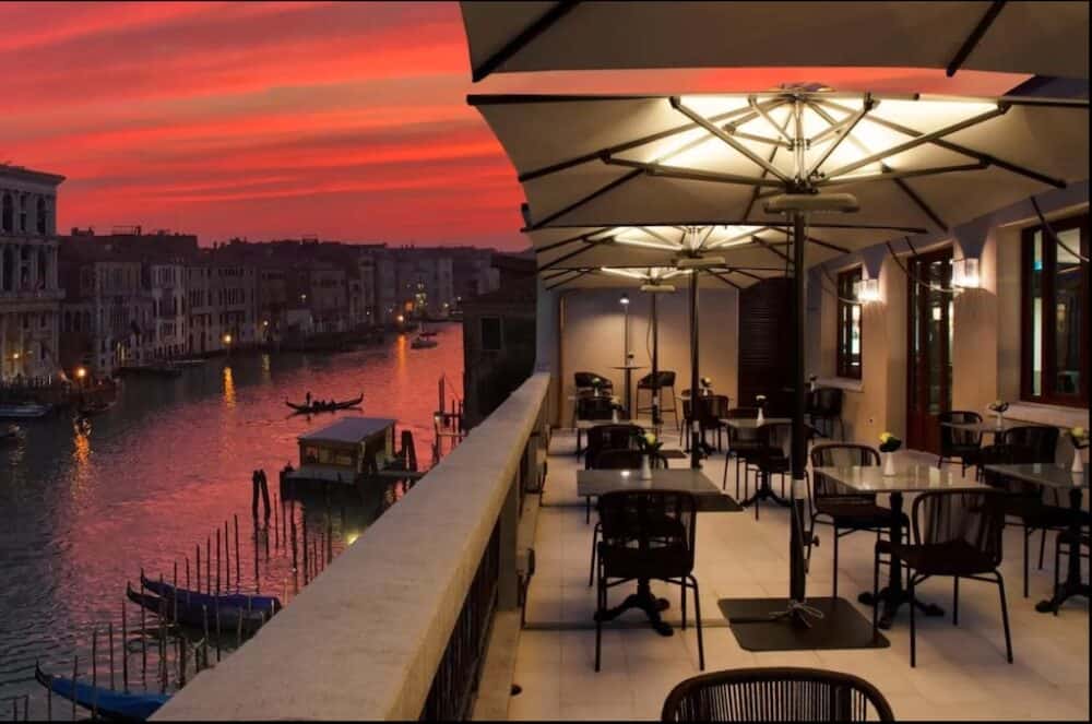Romantic terrace in Venice