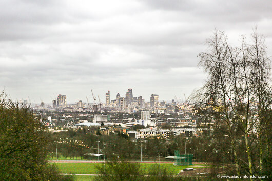 View from Parliament Hill on a Hampstead Heath Walk in London