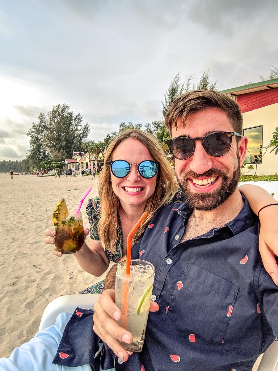 Our very first cocktail in Koh Lanta