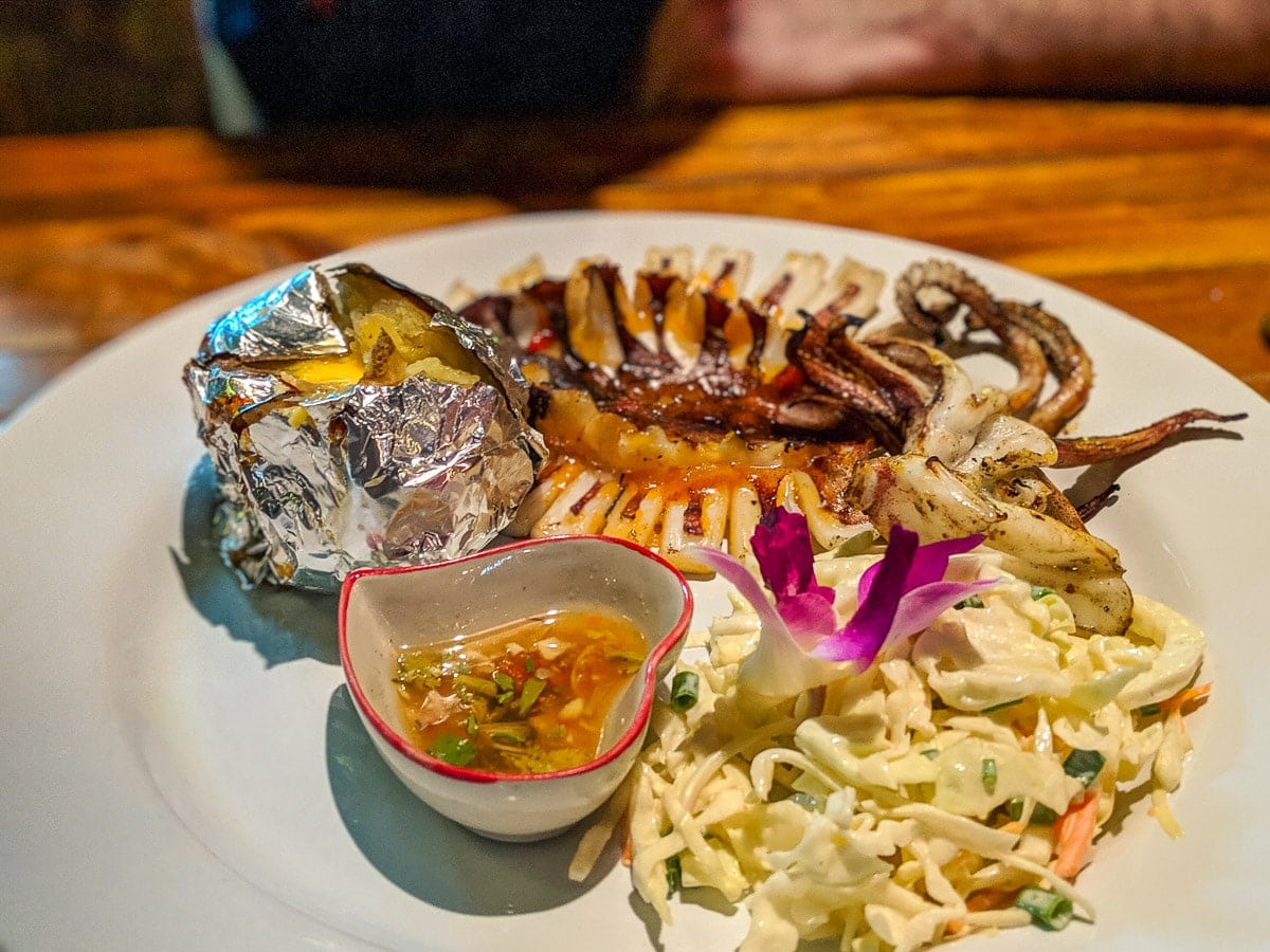 BBQ squid in Koh Lanta