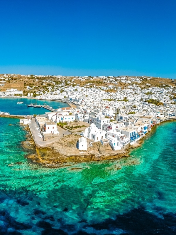 See the island from the skies on your luxury holiday in Mykonos