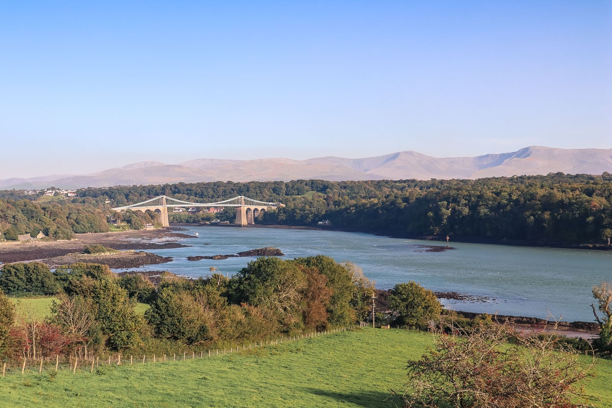 View of the Menai Bridge from Anglesey