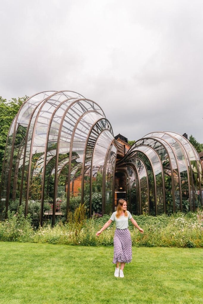 The glass houses at the Bombay Sapphire Distillery, Hampshire