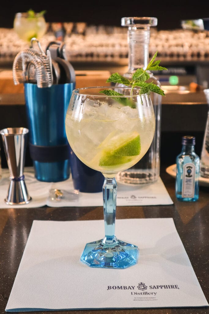 A cocktail making masterclass at the Bombay Sapphire Distillery, Hampshire