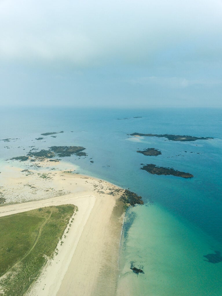 Shell Beach in Herm is famous for its white sand