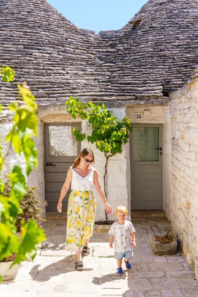 Alberobello with kids