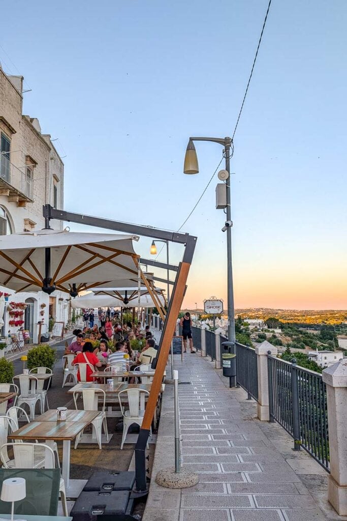 Bars along Via Nardelli in Locorotondo, Puglia