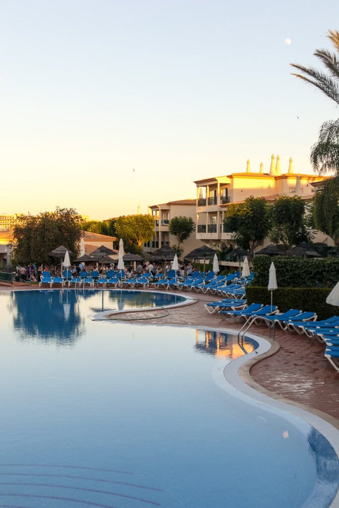 main pool sunset
