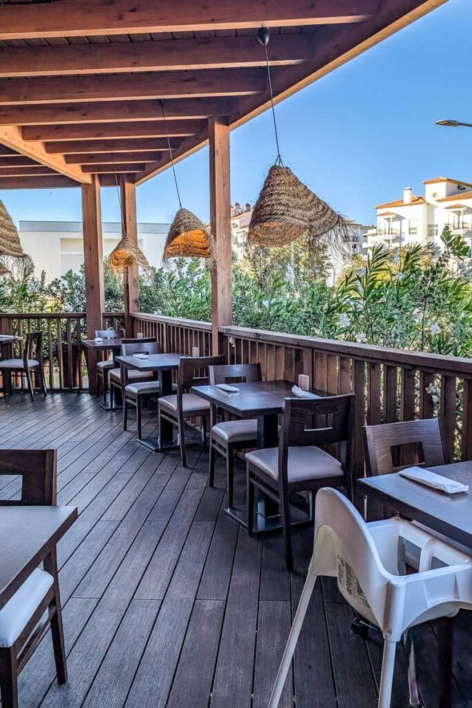 outside dining area