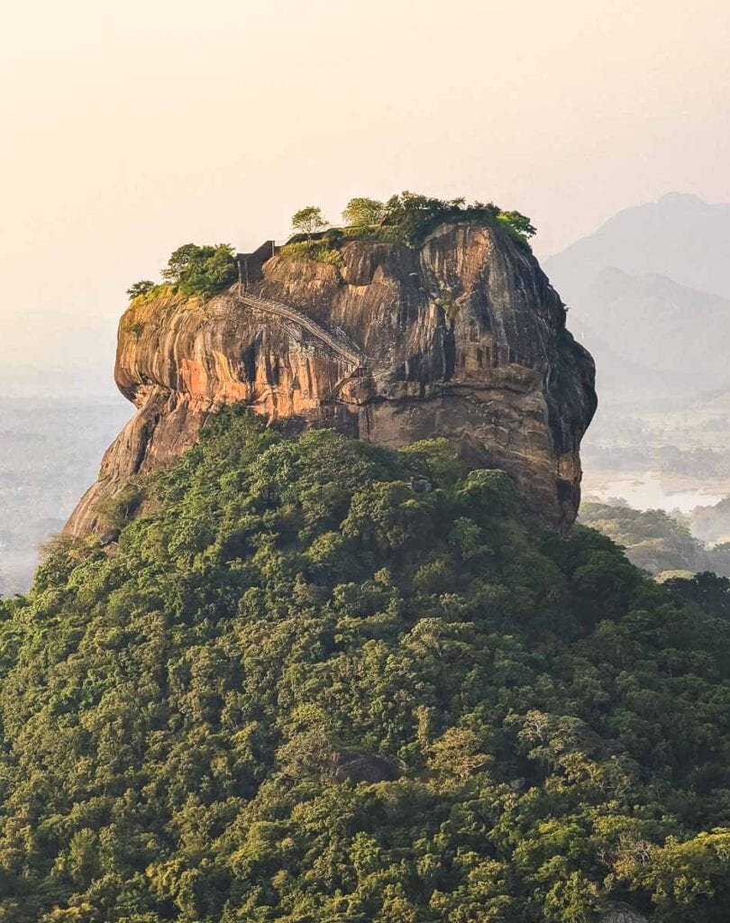 view of sigiriya from pidurangala